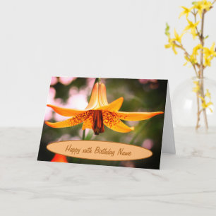 Canada Lily Flower Personalized Birthday Kaart