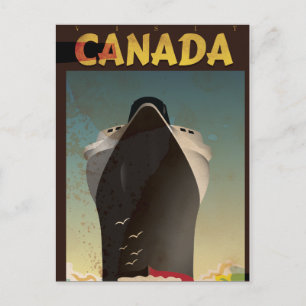 Canada Liner Vintage Reisposter Briefkaart
