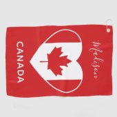 CANADA Love aangepaste naam golfhanddoek (Horizontaal)