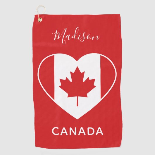CANADA Love aangepaste naam golfhanddoek (Voorkant)
