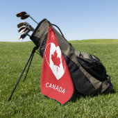 CANADA Love aangepaste naam golfhanddoek (Groen)