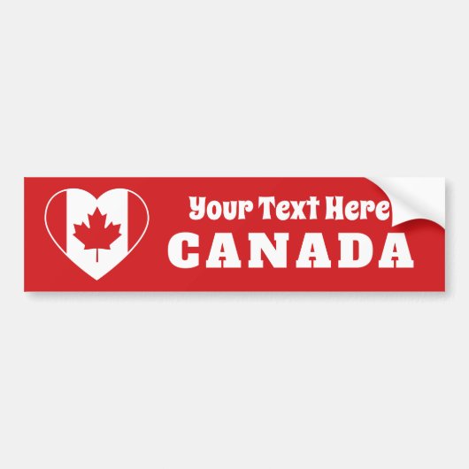 Canada Love custom bumpersticker (Voorkant)