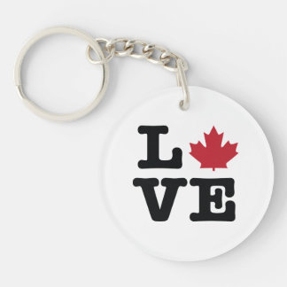 Canada Love Maple Leaf Acryllic Sleutelhanger