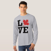 Canada Love Maple Leaf T-Shirt à manches longues (Devant entier)
