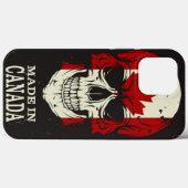 Canada Made in Canada coque iphone de crâne (Verso (horizontal))