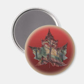 Canada Magnet Frigo Canada Aimants Feuille d'Érabl (Recto/Verso)