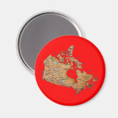 Canada Map Magnet Magneet (Voorkant / Achterkant)