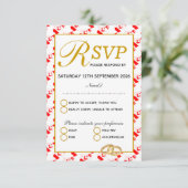 CANADA MAPLE Christelijk Wedding RSVP Response Kaa (Staand voorkant)