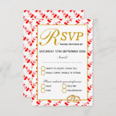 CANADA MAPLE Christelijk Wedding RSVP Response Kaa (Voorkant / Achterkant)