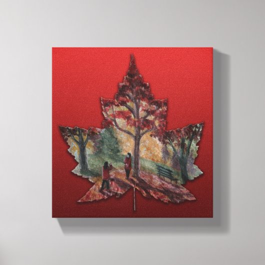 Canada Maple Leaf Art Prints - Canvas (Voorkant)