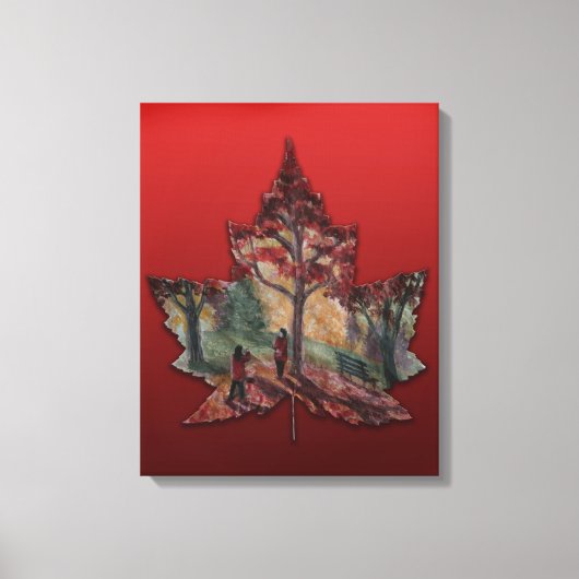Canada Maple Leaf Art Prints - Canvas (Voorkant)