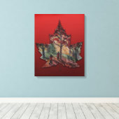 Canada Maple Leaf Art Prints - Canvas (Insitu (Houten vloer))