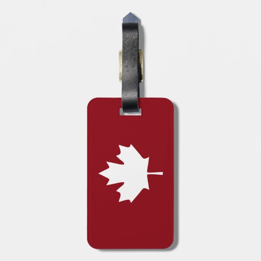 Canada Maple Leaf Bagagelabel (Achterkant verticaal)