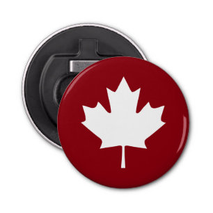 Canada Maple Leaf Bottle Open Magnet Button Flesopener