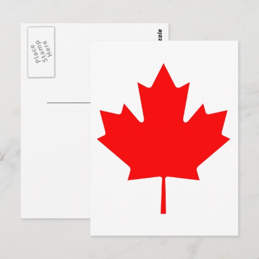 Canada Maple Leaf Briefkaart (Voorkant / Achterkant)