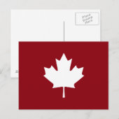Canada Maple Leaf Briefkaart - Omgekeerde kleuren (Voorkant / Achterkant)