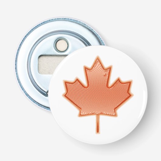 Canada Maple Leaf Button Flesopener (Voorkant)