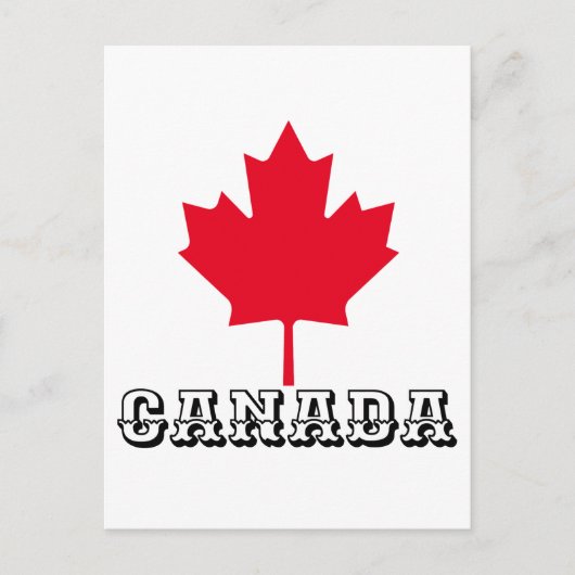 CANADA MAPLE LEAF - CANADA DAY BRIEFKAART (Voorkant)