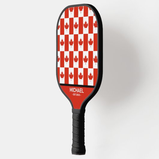 Canada Maple Leaf Canadian Flag Pattern Name Pickleball Paddle (Links)
