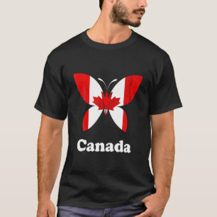 Canada Maple Leaf Canadian Pride Butterfly Canadia T-shirt