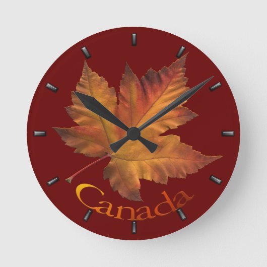 Canada Maple Leaf Clock Canada Souvenir Wall klok (Voorkant)