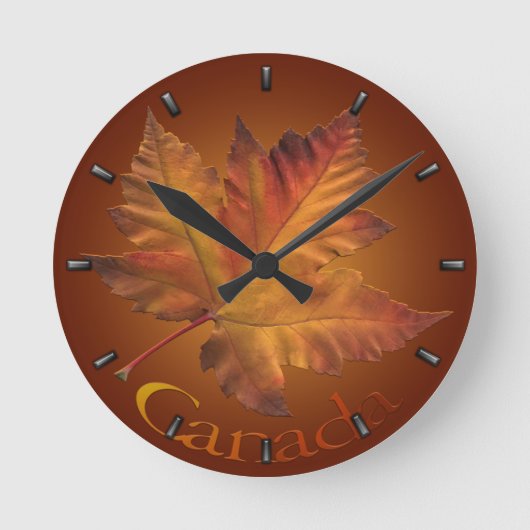 Canada Maple Leaf Clock Canada Souvenir Wall klok (Voorkant)