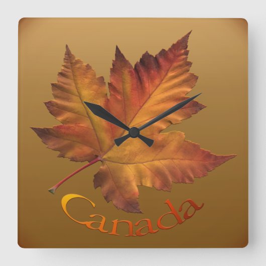 Canada Maple Leaf Clock Canada Souvenir Wall klok (Voorkant)