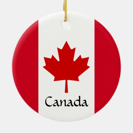 Canada Maple Leaf Design Ceramic Ornament (Achterkant)