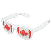 Canada Maple Leaf Flag Colors Retro Zonnebril (Gekanteld)
