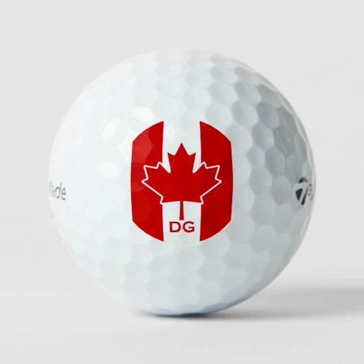 Canada Maple Leaf geparkeerd Golfballen (Voorkant)