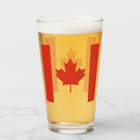 CANADA MAPLE LEAF GLAS (Voorkant gevuld)
