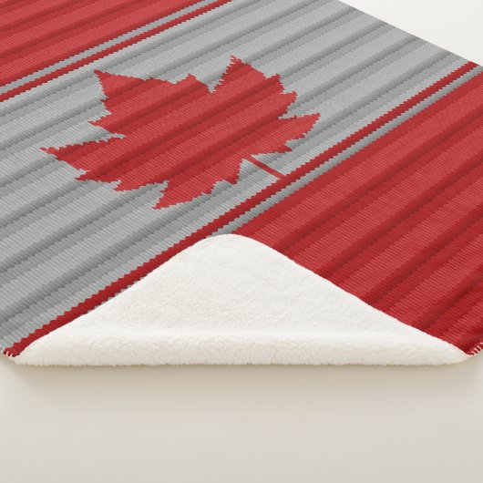 Canada Maple Leaf Gooi Deken Gebreide Print (3/4)