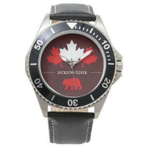 Canada Maple Leaf, Happy Canada Day, 1 juli Horloge