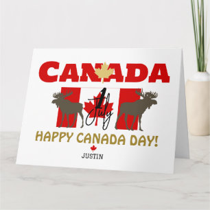 Canada Maple Leaf, Happy Canada Day, 1 juli Kaart