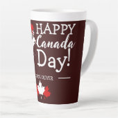 Canada Maple Leaf, Happy Canada Day, 1 juli Latte Mok (Rechterhoek)