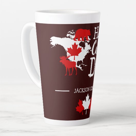 Canada Maple Leaf, Happy Canada Day, 1 juli Latte Mok (Linkerhoek)