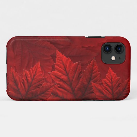 Canada Maple Leaf iPhone Cases Canada Souvenirs (Achterkant (horizontaal))