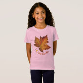 Canada Maple Leaf Kind T-shirt Canada Souvenir (Voorkant volledig)