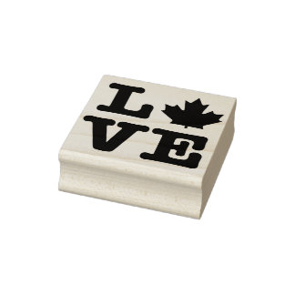 Canada Maple Leaf Love Rubberstempel