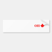 canada maple leaf, OH Bumpersticker (Voorkant)