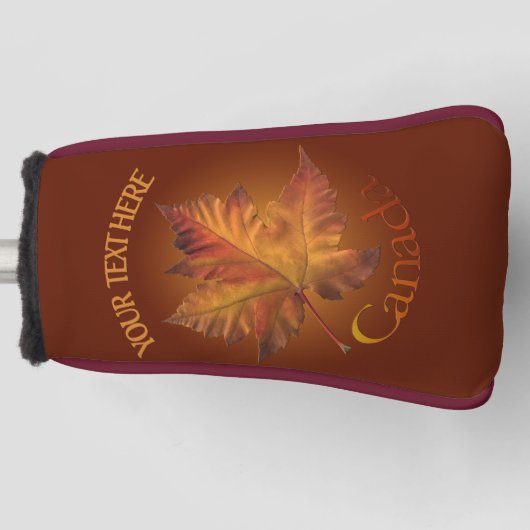Canada Maple Leaf Putter Driver Hoesje Golfheadcover (Voorkant)