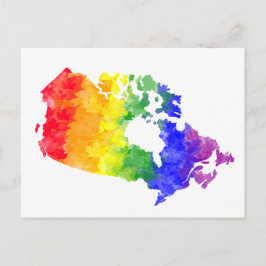 Canada Maple Leaf Rainbow Pride briefkaart