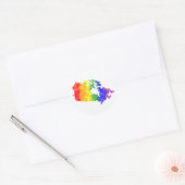 Canada Maple Leaf Rainbow Pride Ronde Sticker (Envelop)