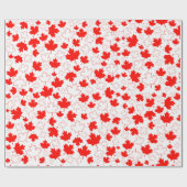 Canada Maple Leaf Red White Random Patroon Cadeaupapier (Vlak)