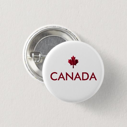 Canada Maple Leaf Ronde Button 3,2 Cm (Voorkant /achterkant)