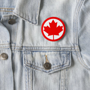 Canada Maple Leaf Ronde Button 5,7 Cm