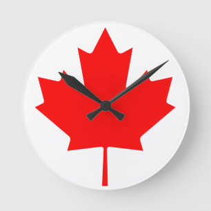 Canada Maple Leaf Ronde Klok
