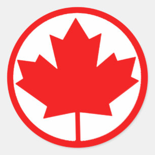 Canada Maple Leaf Ronde Sticker