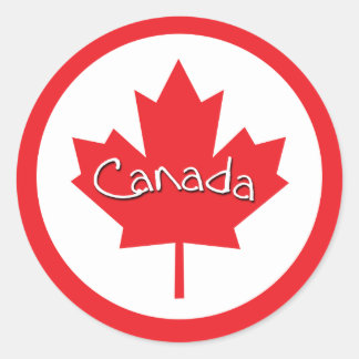 Canada Maple Leaf Ronde Sticker