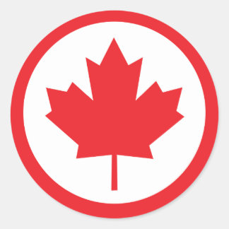 Canada Maple Leaf Ronde Sticker